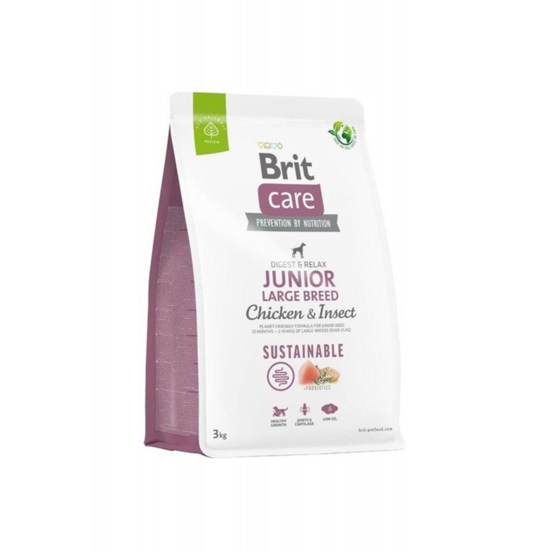 Brit Care 3 Kg Sustainable Junior Large Breed Tavuk ve Böcek | Köpek Özel Kuru Mama Brit Care 3 Kg Sustainable Junior Large Breed Tavuk ve Böcek | Köpek Özel Kuru Mama